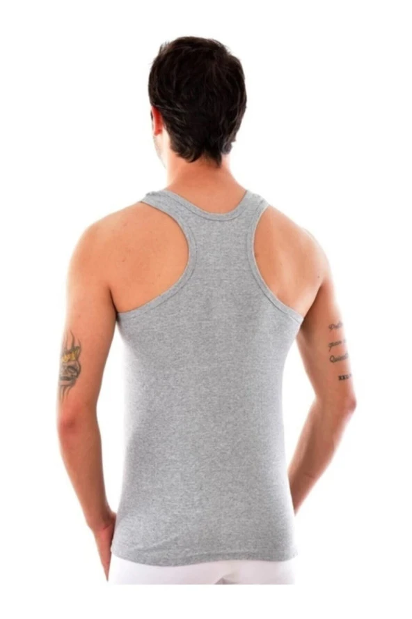 Erkek Yuvarlak Yaka Penye Atlet 6'lı Paket - Resim 2