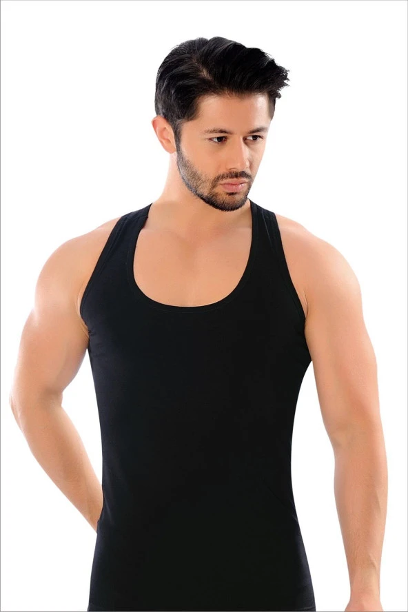 Erkek Siyah Penye Atlet ürün görseli