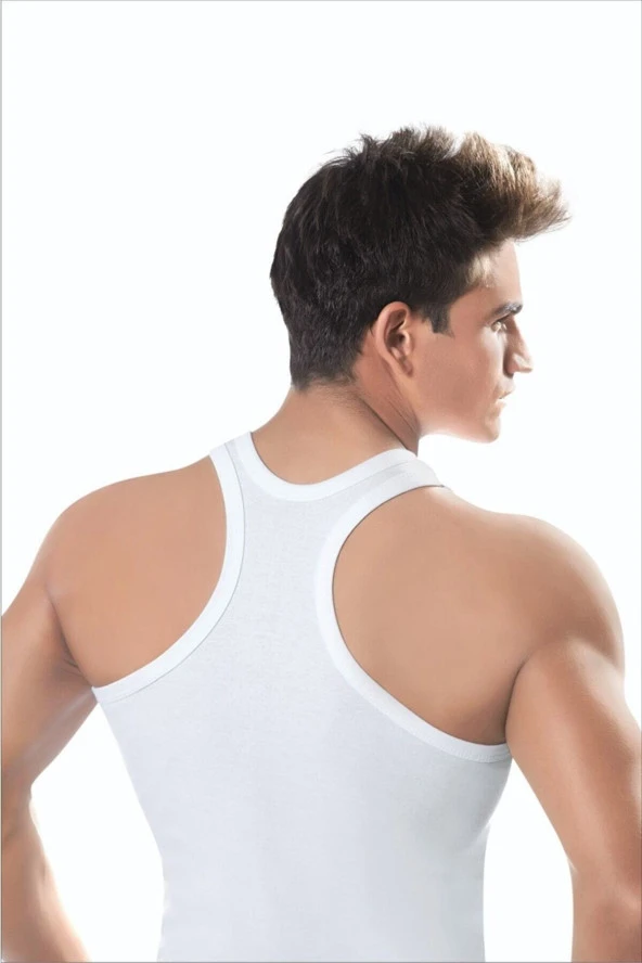 Erkek Beyaz Likralı 6'lı Sporcu Atlet - Resim 2