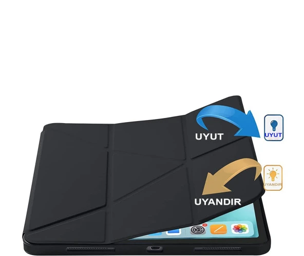 Newface Sam Galaxy T737 Tab S7 FE 12.4 Uyumlu Standlı Kalemlikli Tablet Kılıfı - 5