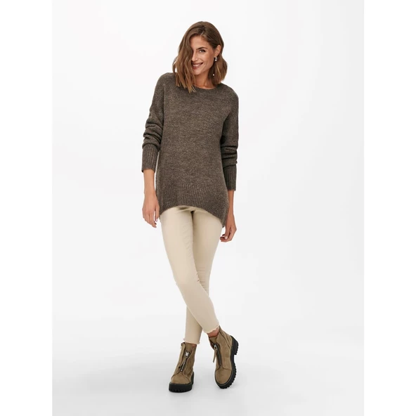 Only Oversize Minimalist Kadın Kazak - Uzun Kol, Rahat Kesim - 12