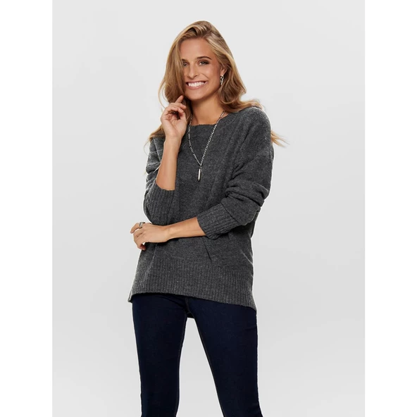 Only Oversize Minimalist Kadın Kazak - Uzun Kol, Rahat Kesim