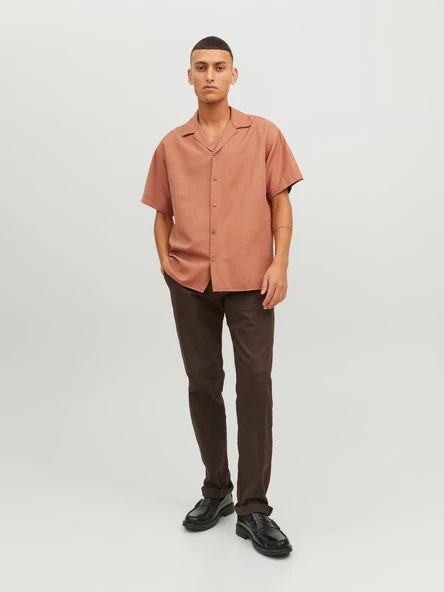 Jack&Jones Oversize Minimalist Kısa Kol Erkek Gömleği - 10