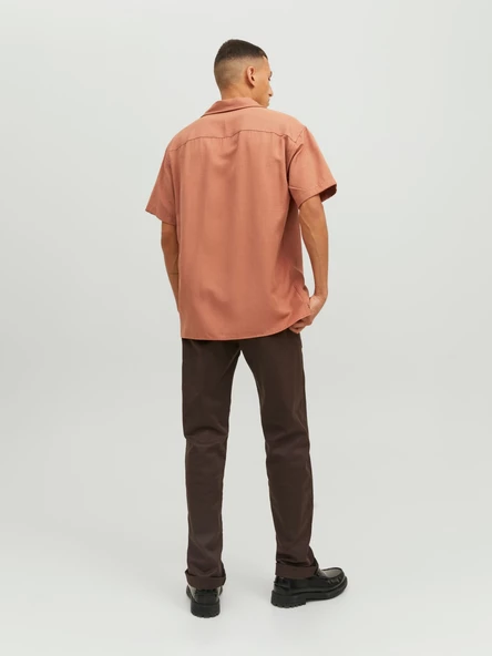 Jack&Jones Oversize Minimalist Kısa Kol Erkek Gömleği - 11