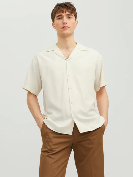 Jack&Jones Oversize Minimalist Kısa Kol Erkek Gömleği
