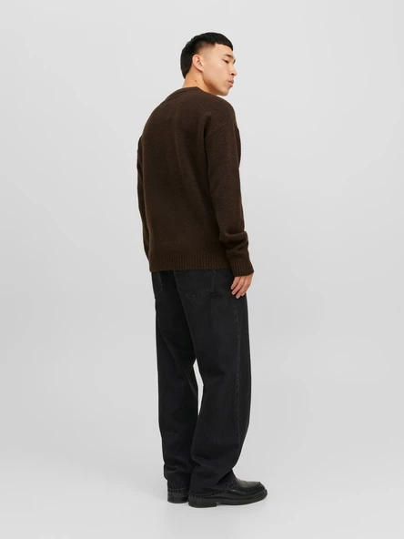 Jack&Jones Oversize Yuvarlak Yaka Erkek Kazak - Minimalist Günlük Stil - Hemen Al! - 11