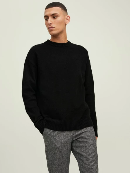 Jack&Jones Oversize Yuvarlak Yaka Erkek Kazak - Minimalist Günlük Stil - Hemen Al! - 5