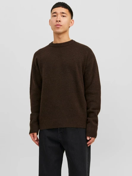 Jack&Jones Oversize Yuvarlak Yaka Erkek Kazak - Minimalist Günlük Stil - Hemen Al! - 2