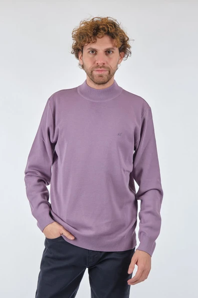 De Blasio Minimalist Yüksek Yakalı Uzun Kol Erkek Kazak - Günlük Şıklık - 10