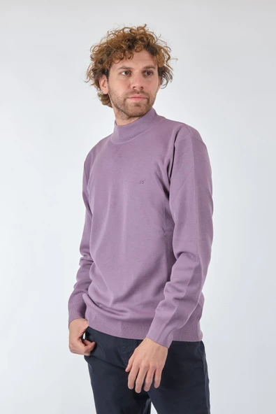 De Blasio Minimalist Yüksek Yakalı Uzun Kol Erkek Kazak - Günlük Şıklık - 11