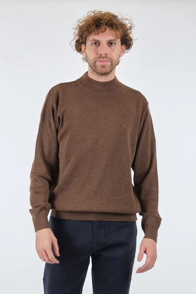 De Blasio Minimalist Yüksek Yakalı Uzun Kol Erkek Kazak - Günlük Şıklık - 2