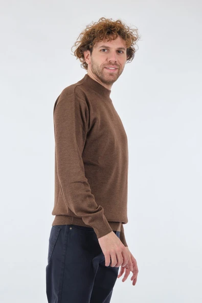 De Blasio Minimalist Yüksek Yakalı Uzun Kol Erkek Kazak - Günlük Şıklık - 4