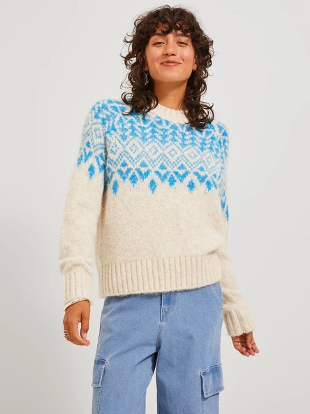 Jack&Jones JJXX Oversize Yuvarlak Yaka Kadın Kazak - Minimalist Tarz