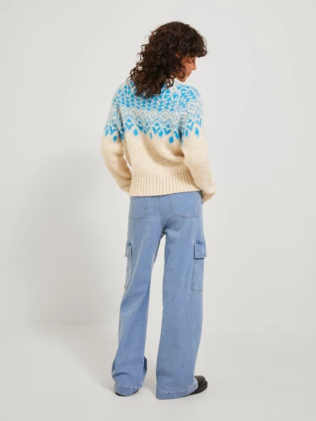 Jack&Jones JJXX Oversize Yuvarlak Yaka Kadın Kazak - Minimalist Tarz - 5