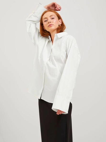 Jack&Jones JJXX Oversize Uzun Kol Minimalist Kadın Gömlek - 2