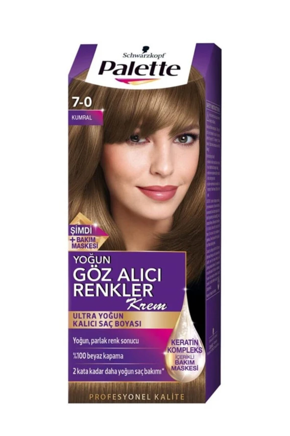 Natural Yoğun Göz Alcı Renkler Krem Saç Boyası 7.0 Kumral