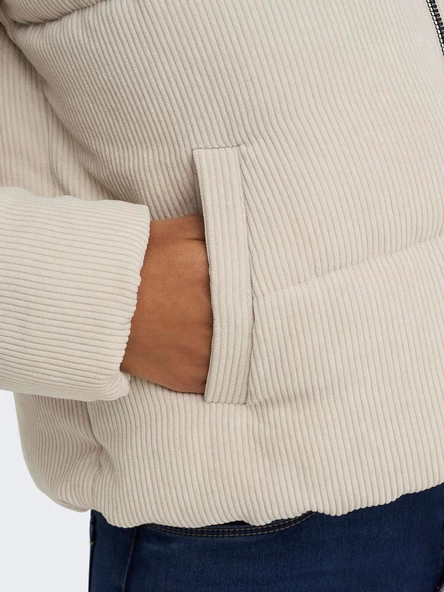 Only Minimalist Kord Crop Mont - Fermuarlı, Cepli, Günlük - 9