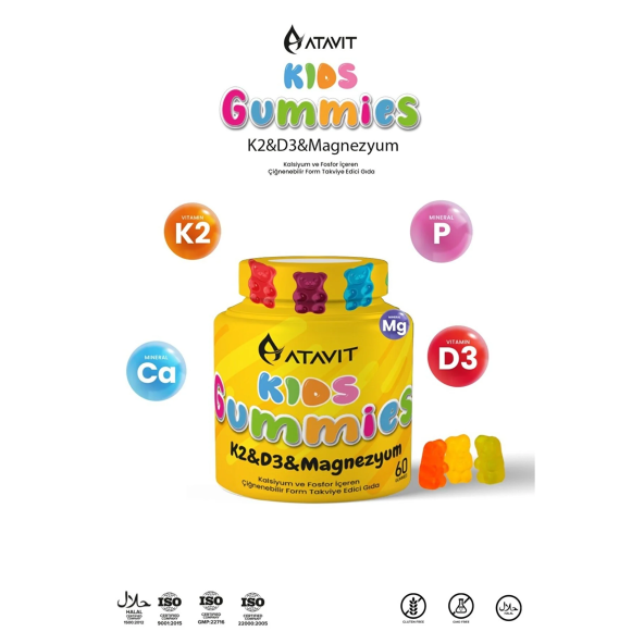 Atavit Kids D3 K2 Magnezyum 60 Gummies