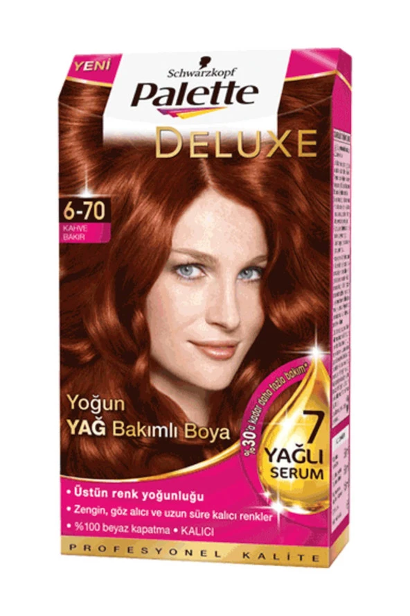 Deluxe Saç Boyası 6 70 Kahve Bakır