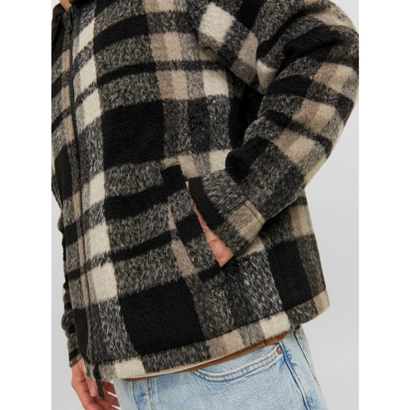 Jack&Jones Oversize Kareli Fermuarlı Erkek Ceket - Vintage Streetwear - 10