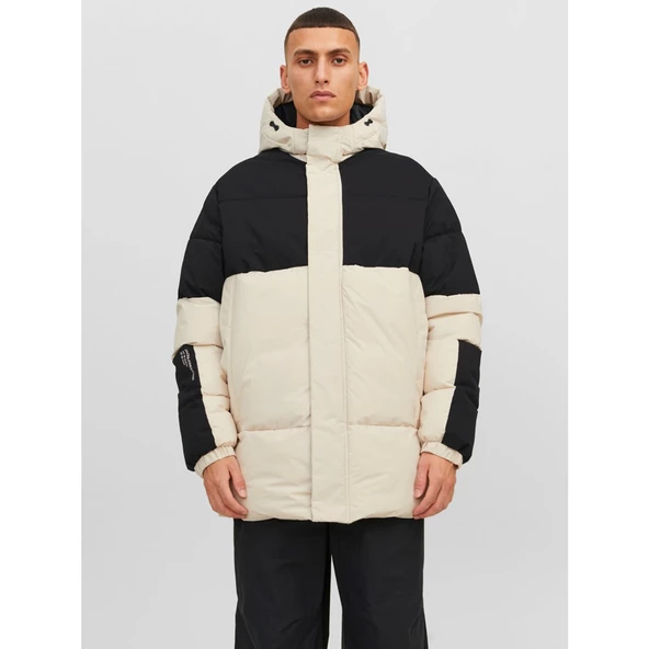 Jack&Jones Oversize Kapüşonlu Şişme Mont - Günlük Kullanım - 4