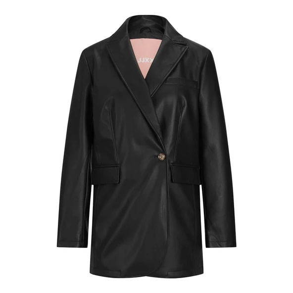 Jack&Jones JJXX Oversize Uzun Kol Deri Kadın Ceket - Minimalist Tarz - 8