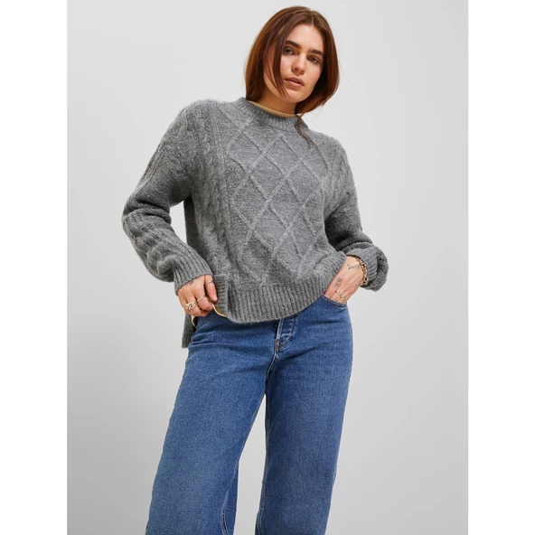 Jack&Jones JJXX Kadın Oversize Örgü Kazak - Günlük Stil