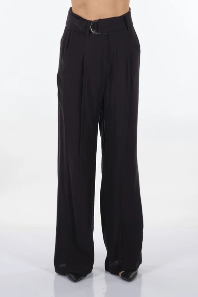 Unique Mode Midi Geniş Paça Kadın Pantolon - Minimalist, Rahat & Şık - Resim 5