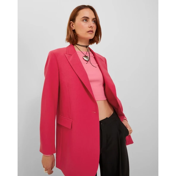 Jack&Jones JJXX Oversize Minimalist Kadın Ceket - Günlük & İş - 8
