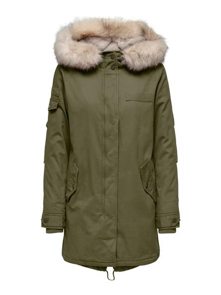 Only Midi Kapüşonlu Kışlık Kadın Mont - Sıcak ve Şık