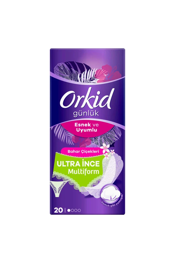 Bahar Çiçekleri Tekli Paket Yaprak Günlük Hijyenik Ped