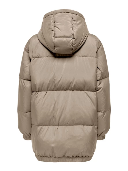 Only Oversize Kapüşonlu Midi Şişme Mont - Kışlık Günlük - 5