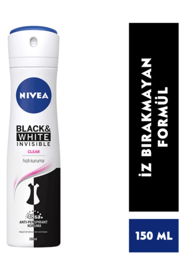 Nıvea Invisible Black And White Clear Kadın Deodorant 150 ml |