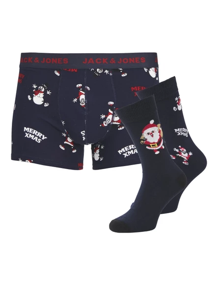 Jack&Jones Noel Boxer Şort & Çorap Seti - Hediyelik - 2
