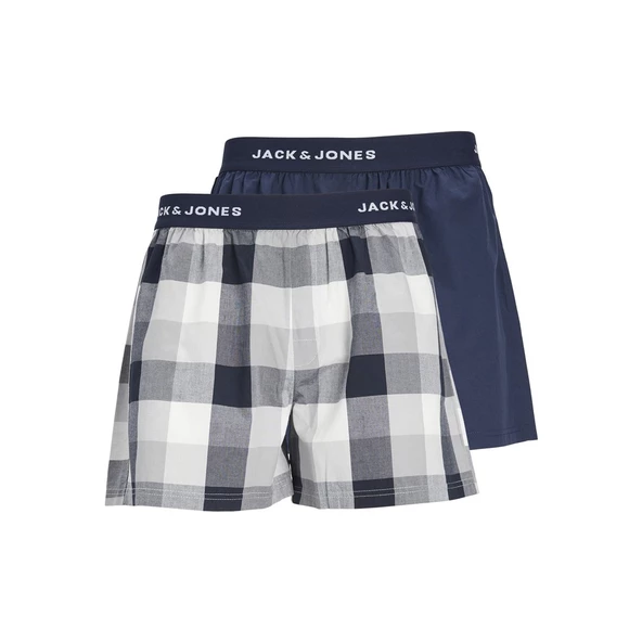 Jack&Jones Minimalist Pamuk Erkek Boxer Şort 2'li Set - Rahat ve Şık - 2