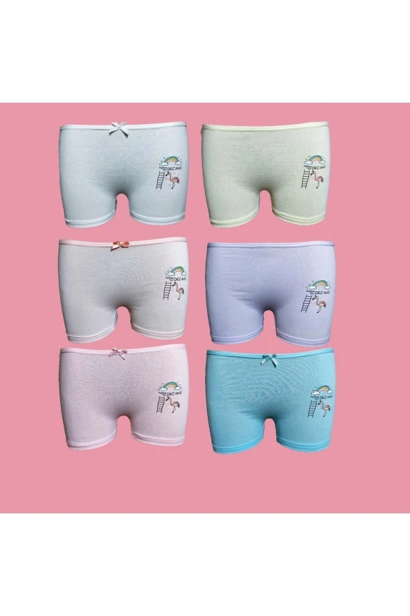 6 Lı Kız Çocuk Boxer ürün görseli