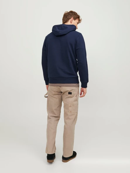 Jack&Jones Oversize Kapüşonlu Sweatshirt - Minimalist Tasarım - Erkek - 8