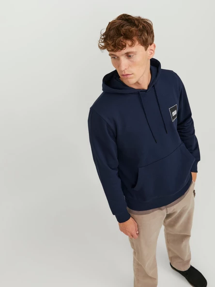 Jack&Jones Oversize Kapüşonlu Sweatshirt - Minimalist Tasarım - Erkek - 9