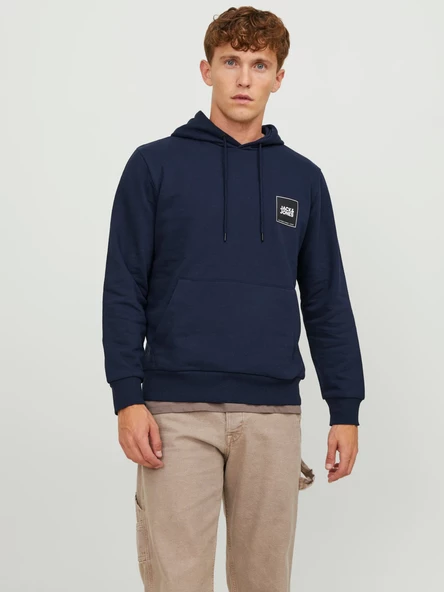 Jack&Jones Oversize Kapüşonlu Sweatshirt - Minimalist Tasarım - Erkek - 2