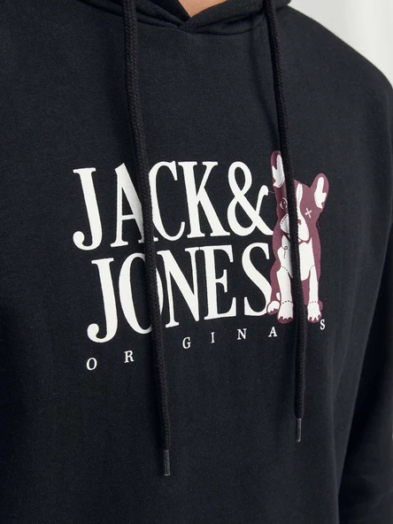Jack&Jones Erkek Kapüşonlu Sweatshirt - Oversize & Rahat - 12