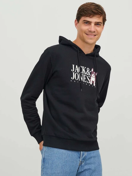 Jack&Jones Erkek Kapüşonlu Sweatshirt - Oversize & Rahat - 8