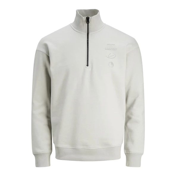 Jack&Jones Erkek Minimalist Yarım Fermuarlı Uzun Kol Sweatshirt
