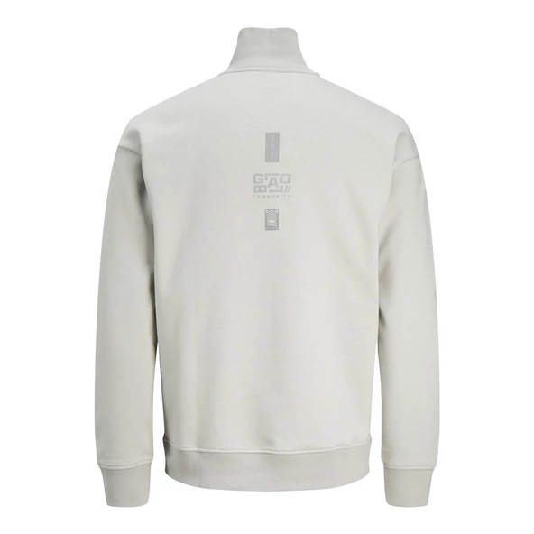 Jack&Jones Erkek Minimalist Yarım Fermuarlı Uzun Kol Sweatshirt - 5