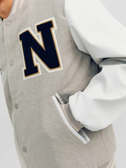 Jack&Jones Oversize Vintage Erkek Beyzbol Mont - Günlük Stil - 7