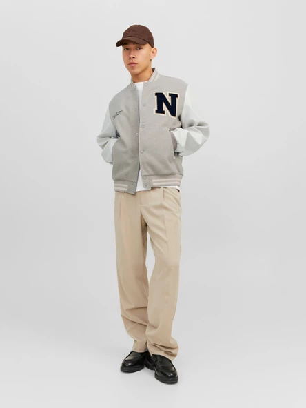 Jack&Jones Oversize Vintage Erkek Beyzbol Mont - Günlük Stil - 5