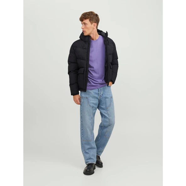 Jack&Jones Erkek Oversize Kapüşonlu Şişme Mont - Günlük Stil - 11