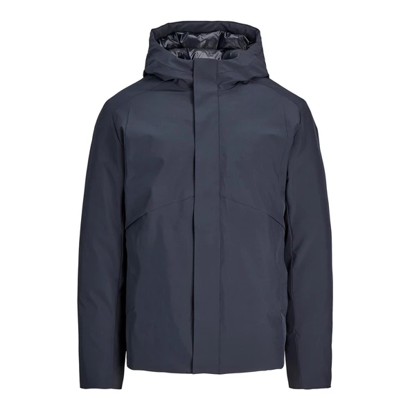 Jack&Jones Minimalist Kapüşonlu Erkek Mont - Regular Fit - Günlük Kullanım - 6