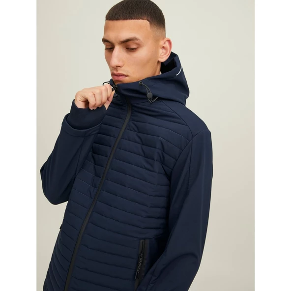 Jack&Jones Minimalist Kapüşonlu Erkek Mont - Günlük Stil - 10