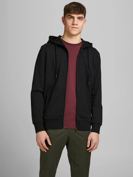 Jack&Jones Oversize Fermuarlı Kapüşonlu Erkek Sweatshirt - Günlük ve Spor - 6