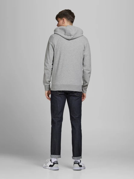 Jack&Jones Oversize Fermuarlı Kapüşonlu Erkek Sweatshirt - Günlük ve Spor - 9